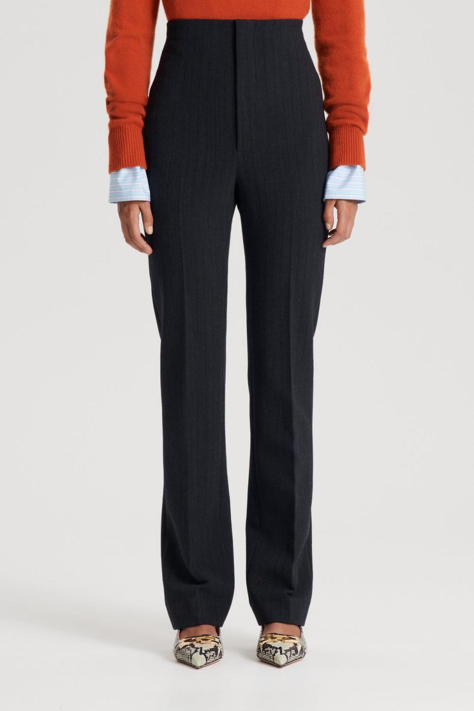 Trousers | Women Scanlan Theodore TAILORED STRIPE TROUSER Charcoal