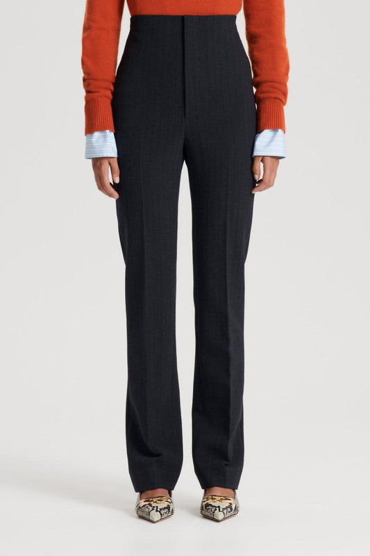 Trousers | Women Scanlan Theodore TAILORED STRIPE TROUSER Charcoal