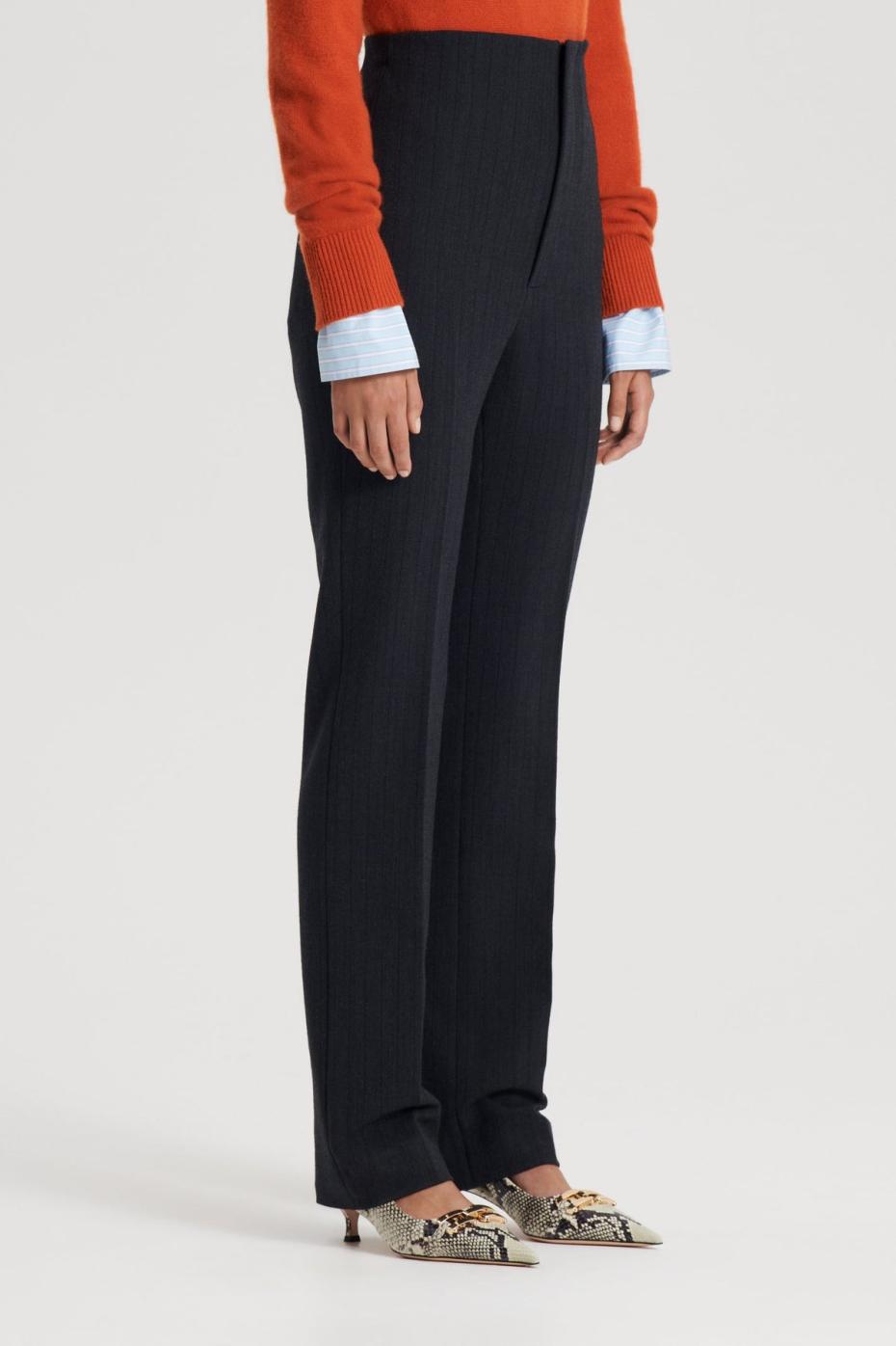 Trousers | Women Scanlan Theodore TAILORED STRIPE TROUSER Charcoal