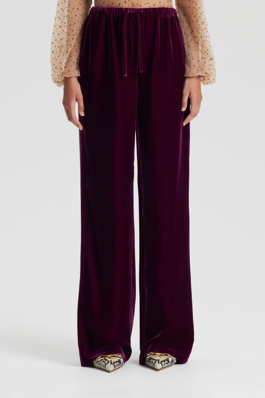 Trousers | Women Scanlan Theodore VELVET TROUSER Mulberry