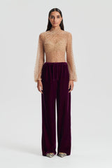 Trousers | Women Scanlan Theodore VELVET TROUSER Mulberry