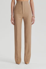 Trousers | Women Scanlan Theodore WOOL BARATHEA SLIM TROUSER Camel