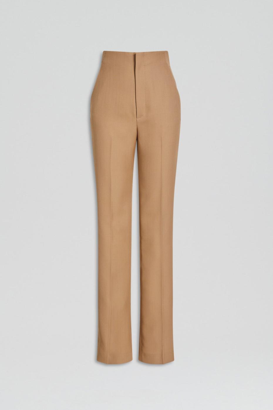 Trousers | Women Scanlan Theodore WOOL BARATHEA SLIM TROUSER Camel